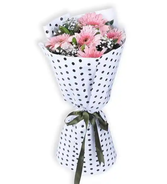 Tatlı Hayaller 5 Pembe Gerbera Çiçek Buketi