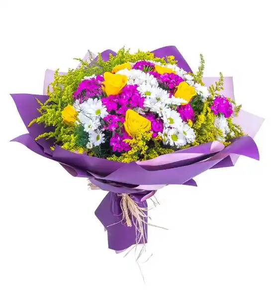 Renk Karnavalı Premium Çiçek Buketi