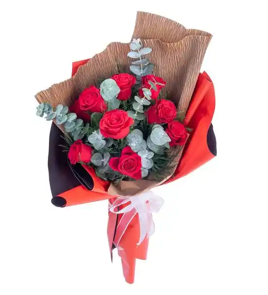 Sessizce Seni Seçtim 9 Kırmızı Gül Buketi