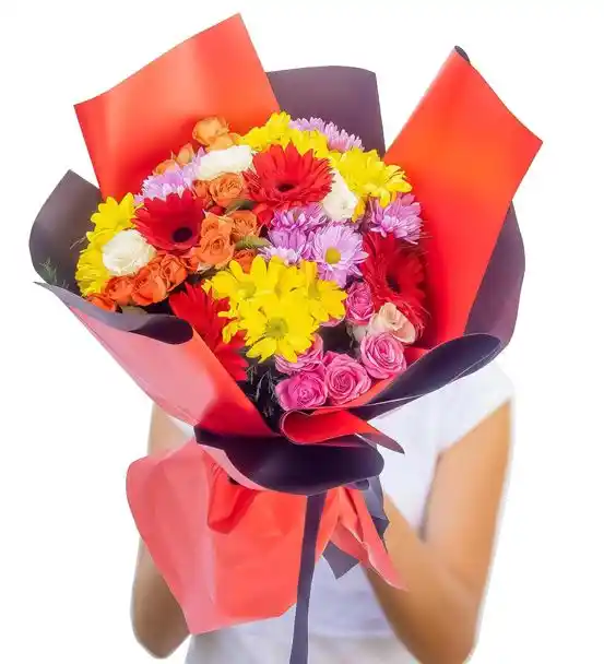 Renklerin Şöleni Gerbera, Gül ve Mevsim Çiçekleri