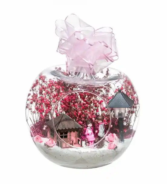 Teraryum Işıklı Pembe Sonsuz Aşk