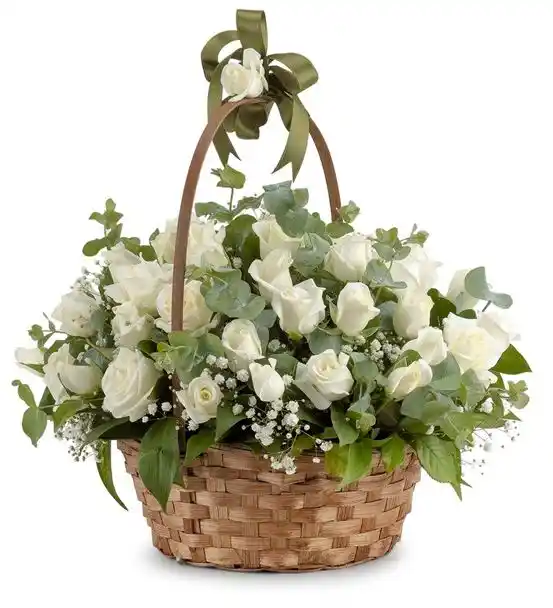 Çiçek Sepeti 41 Beyaz Gül Aranjmanı