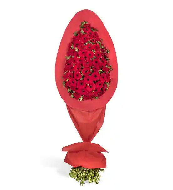 Mutlu Yarınlar Kırmızı Gerbera Kutlama Çelengi