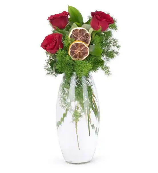 3 States of Love Kırmızı Gül Aranjmanı