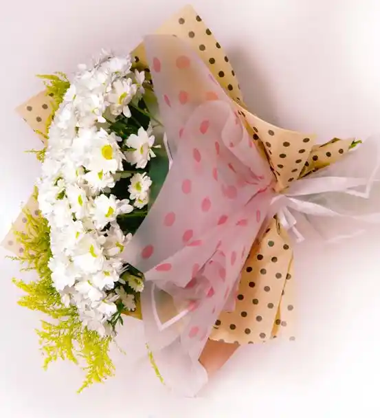 Butik Tasarım Beyaz Papatya Buketi