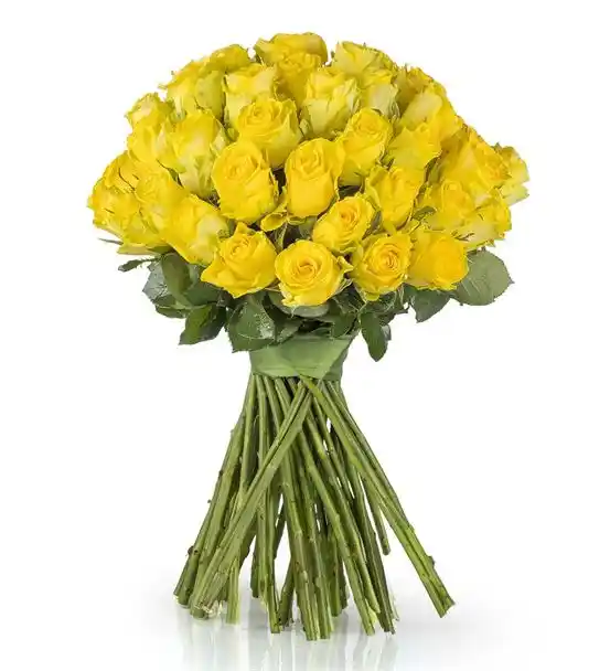 Sıcak Sevgi Tasarım 50 Sarı Gül Buketi